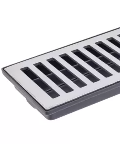 Ralo Linear 18,5X100 Com Caixa Coletora e Grelha de Alumínio Lg