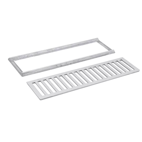 Grelha 15X50 Pedestre Caixilho Alumínio Escovado Lg - Imagem 2