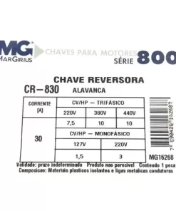 Alternative view of Chave Alavanca Reversora 30A CR-830 Trif. Margirius
