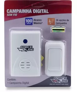 Alternative view of Campainha Sem Fio Digital 100 Metros Forceline