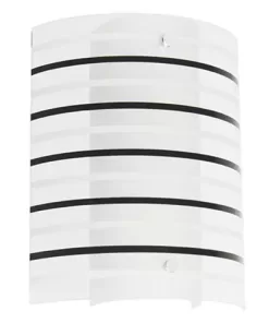 Arandela Listras Branca Preta 1Lâmpada AR6718 Kin Light