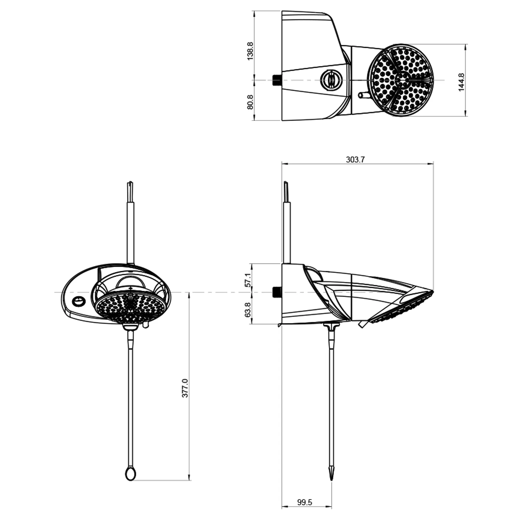 Ducha Top Jet Turbo Multitemperaturas 220 7500V Lorenzetti - Imagem 5