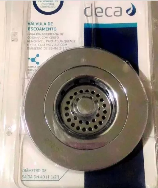 Valvula Escoamento 3.1/2 P/ Pia Cozinha Cromado 1623.C Deca - Imagem 3