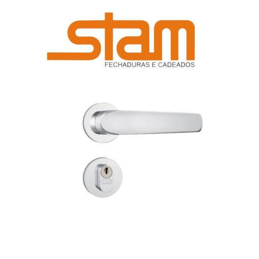 Fechadura Stam 823/09 Porta Banheiro Roseta Inox