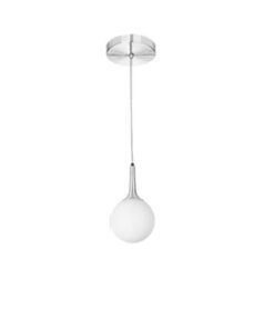 Pendente Globo Fechado Vidro Alumínio 1 Lampada Xe27 Avant