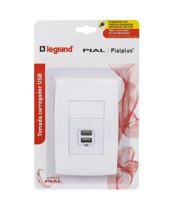 Tomada Carregador Bivolt Usb 4x2 Com Placa Legrand