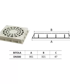 Conjunto Porta Tampa E Tampa Pvc 300mm Amanco
